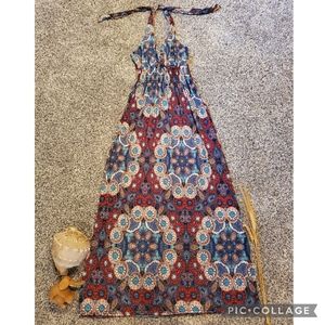 Backless Bohemian Maxi Dress